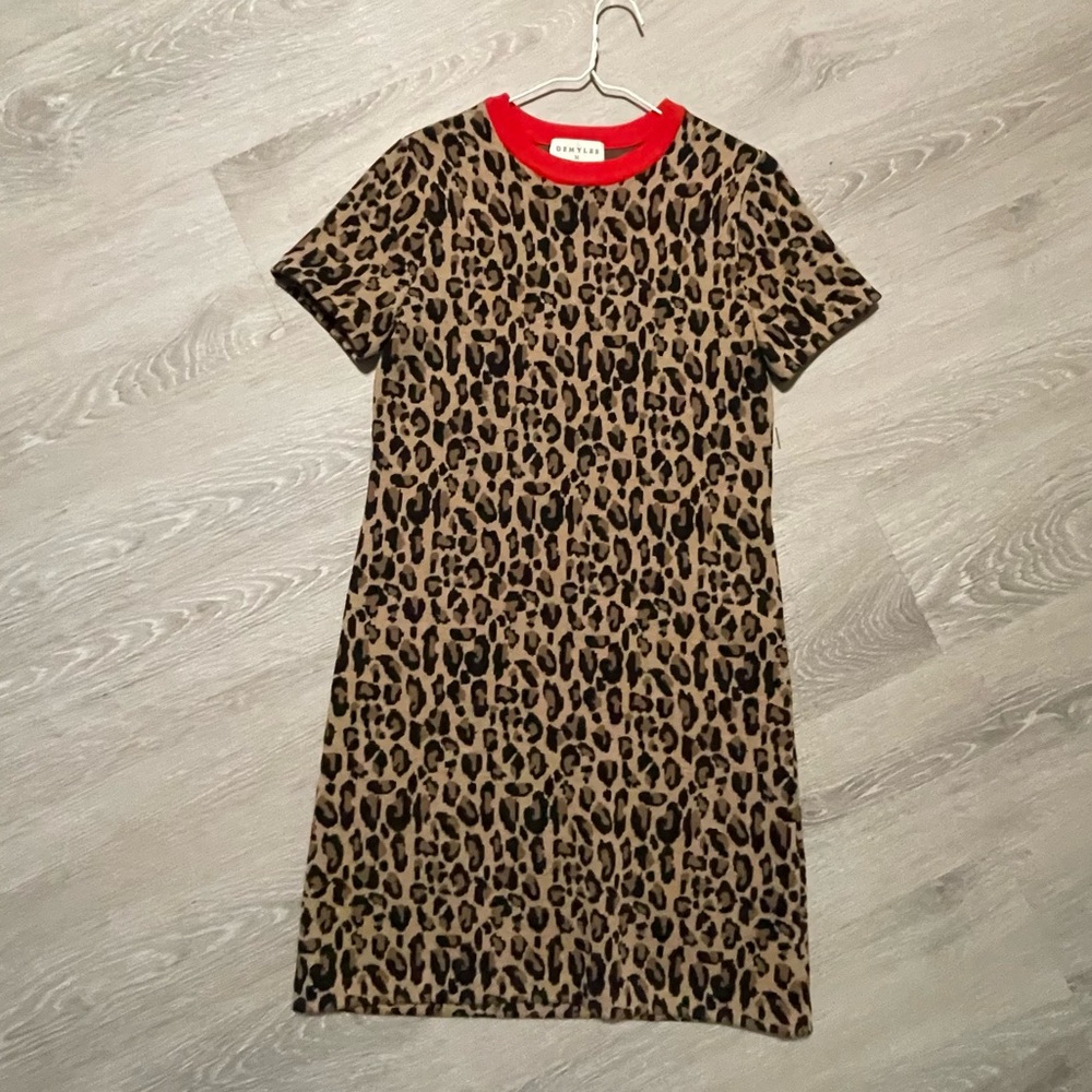 J. Crew x Demylee leopard print sweater dress